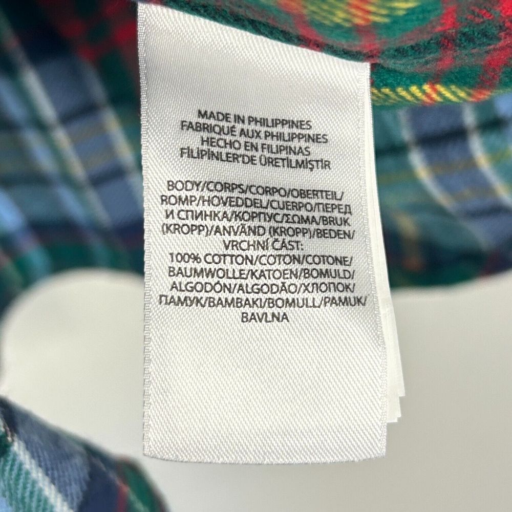 NEW Polo Ralph Lauren Mens 4XB BIG‎ FLANNEL Plaid Chest Pocket Mid-weight Green - Picture 7 of 7